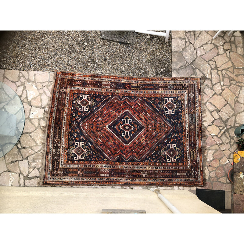 Vintage Persian hand-woven carpet