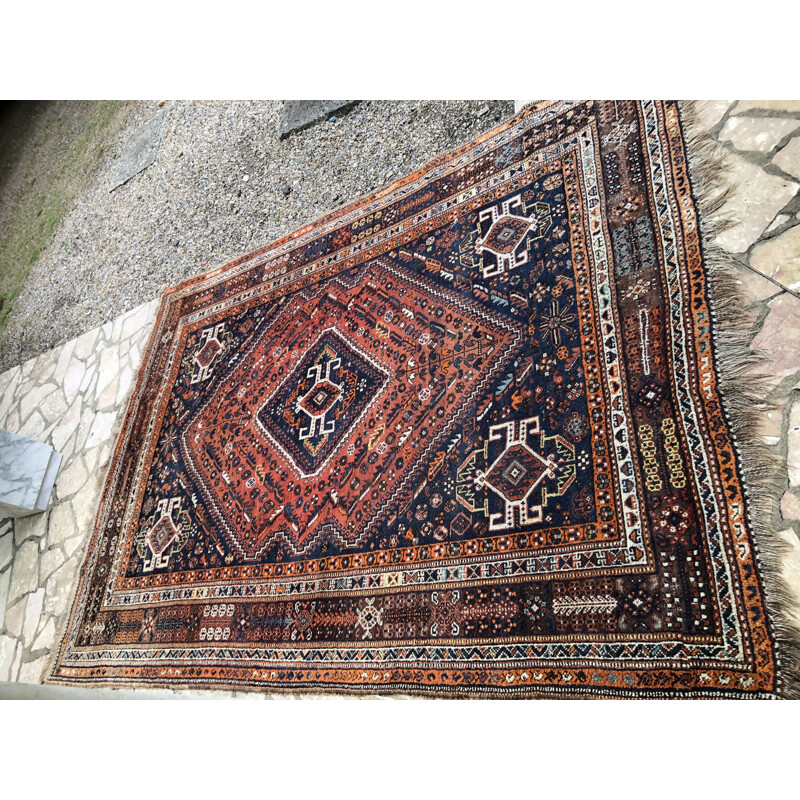 Vintage Persian hand-woven carpet