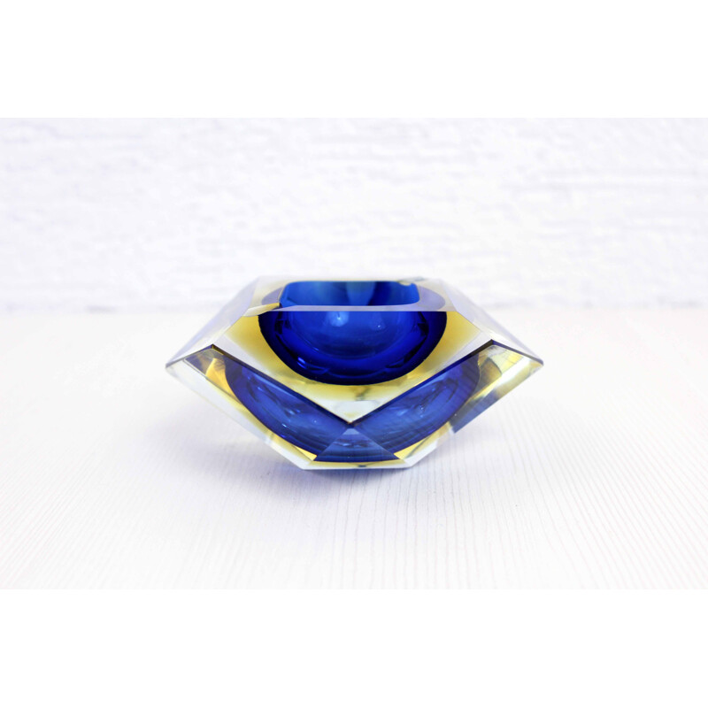 Vintage Murano glass diamond ashtray for Seguso, 1960s