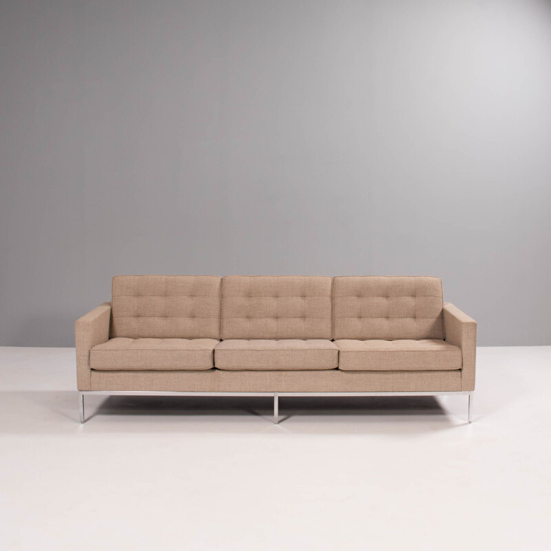 Vintage sofa in relaxte stof van Florence Knoll voor Knoll, 1954