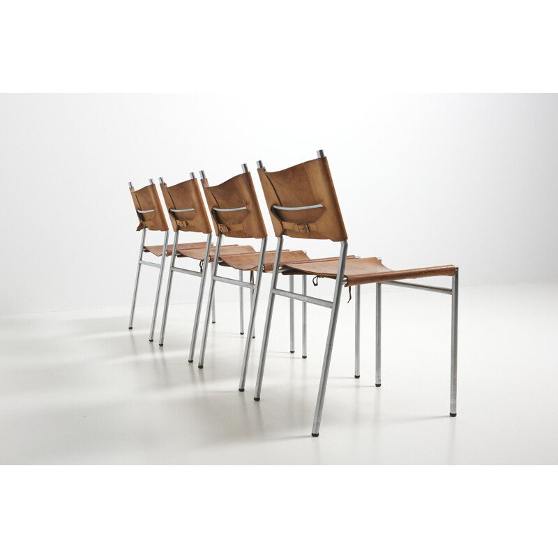 Ensemble de 4 chaises vintage par Martin Visser pour Spectrum, Pays-Bas 1960