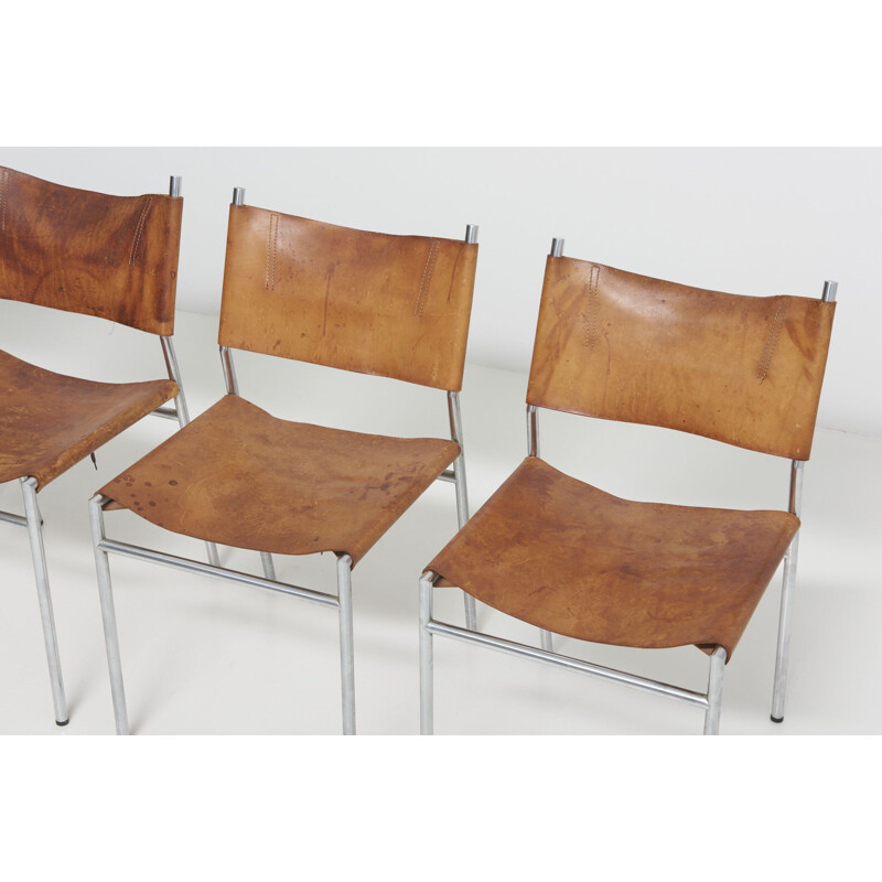 Ensemble de 4 chaises vintage par Martin Visser pour Spectrum, Pays-Bas 1960