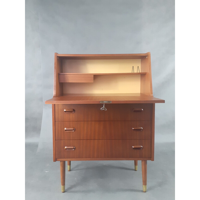 Vintage mahogany secretary, Norway 1950s