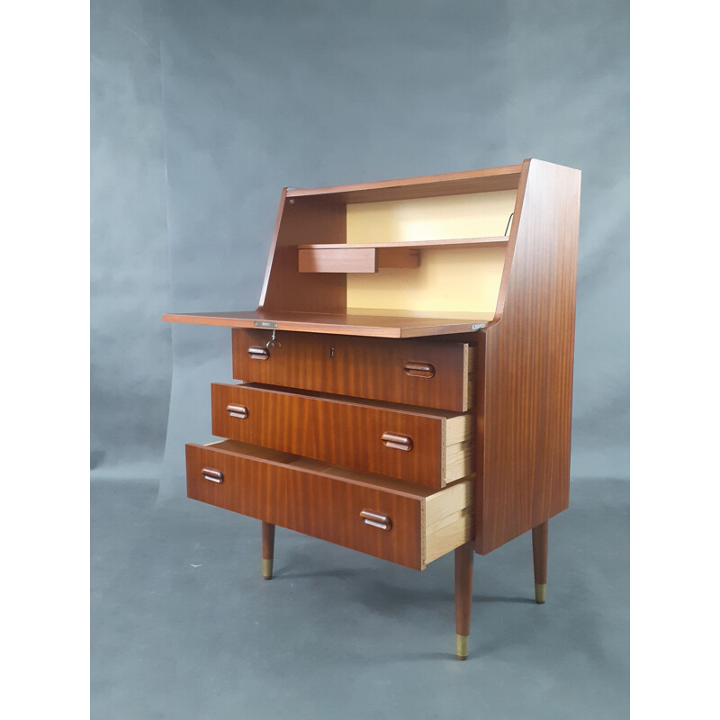 Vintage mahogany secretary, Norway 1950s