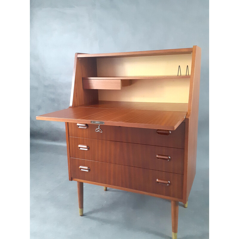 Vintage mahogany secretary, Norway 1950s