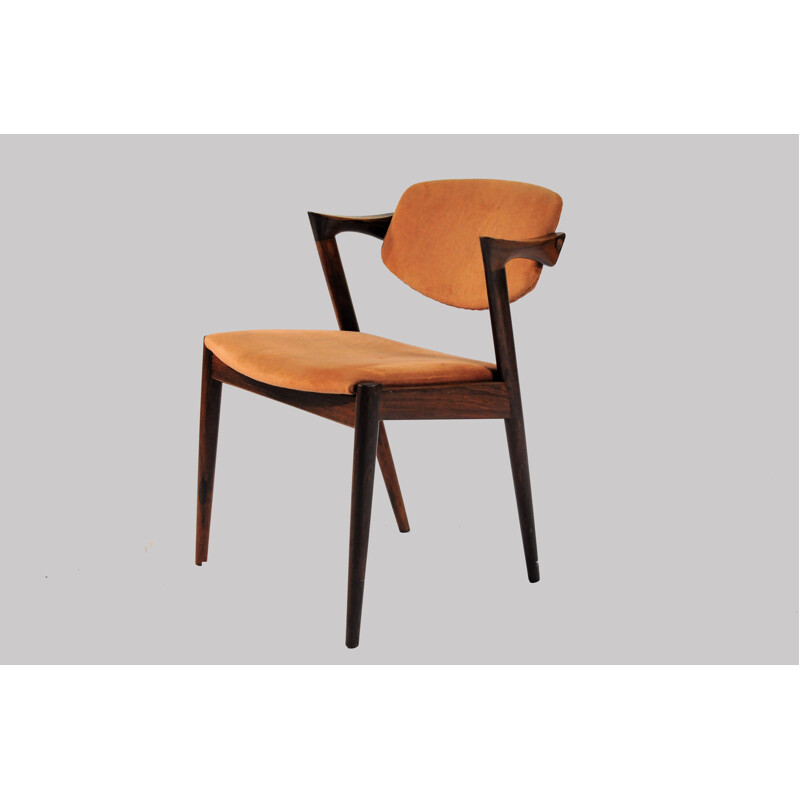 Set of 8 rosewood vintage dining chairs by Kai Kristiansen for Schous Møbelfabrik, 1960s