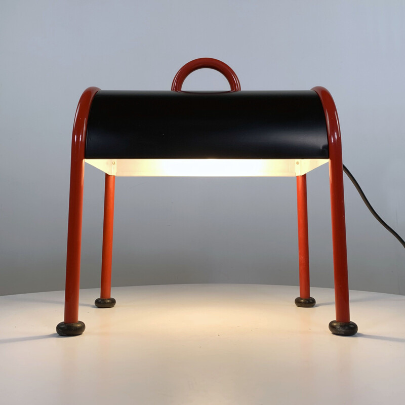 Mid century Valigia table lamp by Ettore Sottsass for Stilnovo, 1970s