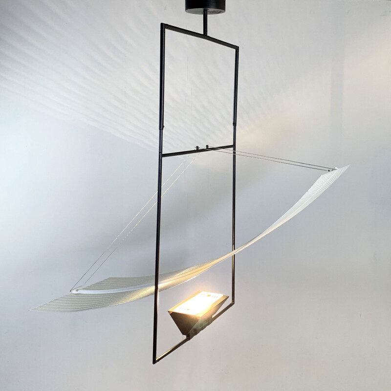 Vintage Zefiro hanging lamp by Mario Botta for Artemide, 1980s