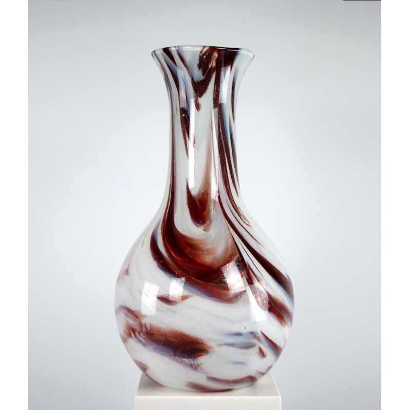 Vase XXL vintage par Carlo Moretti pour Opaline Florence, 1970