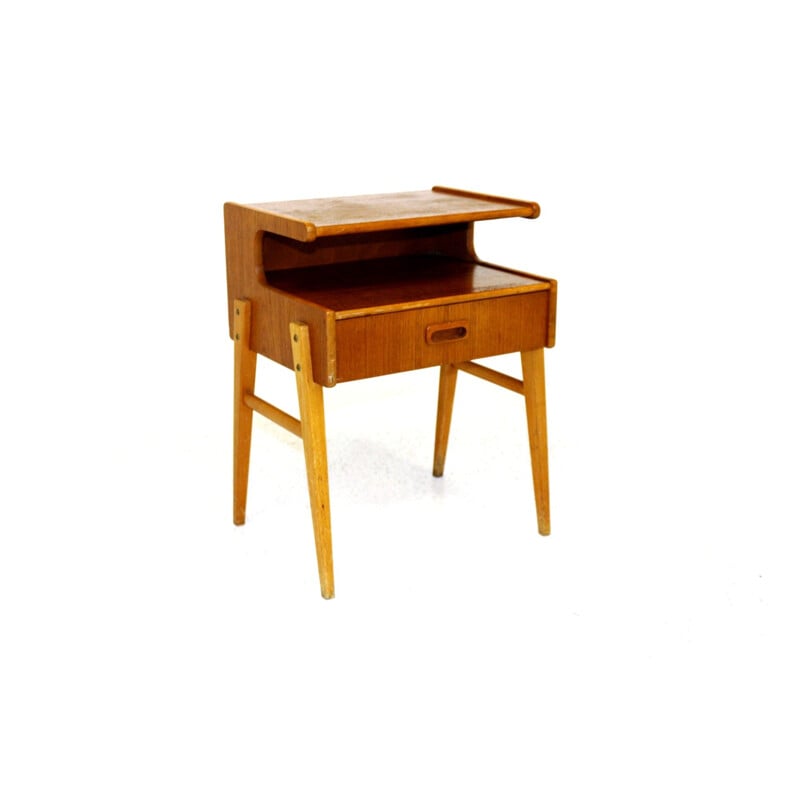 Vintage teak bedside table, Sweden 1960s