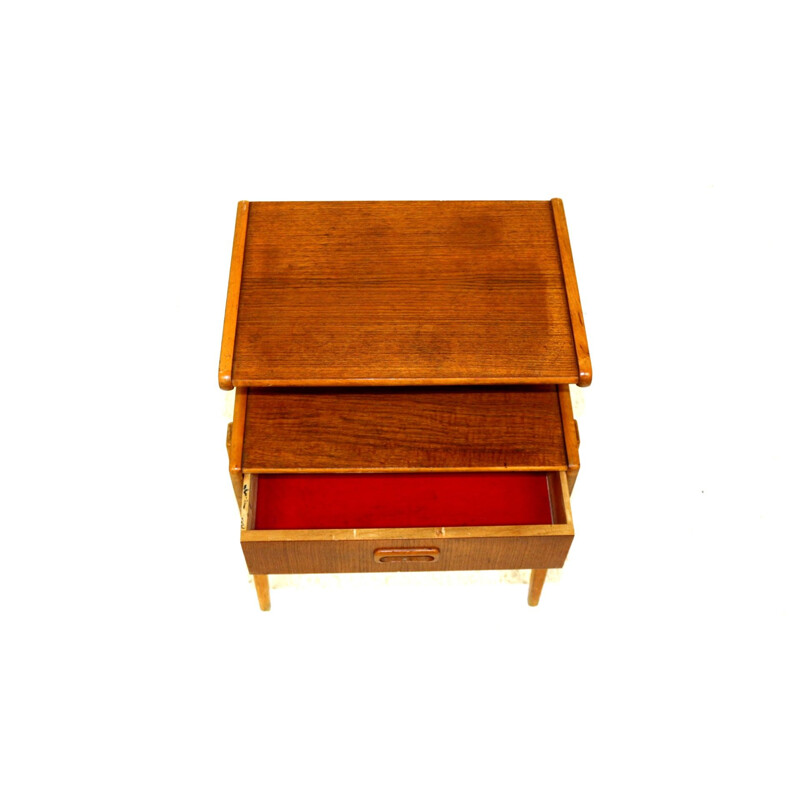 Vintage teak bedside table, Sweden 1960s