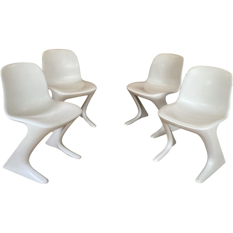 Set of 4 vintage Kangaroo chairs by Ernst MÔECKL for Horn, 1968s