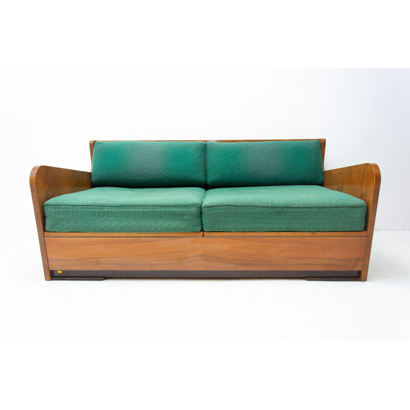 Mid century folding sofabed by Jindřich Halabala, 1950s