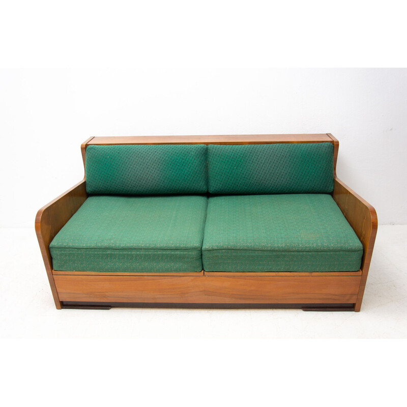 Mid century folding sofabed by Jindřich Halabala, 1950s