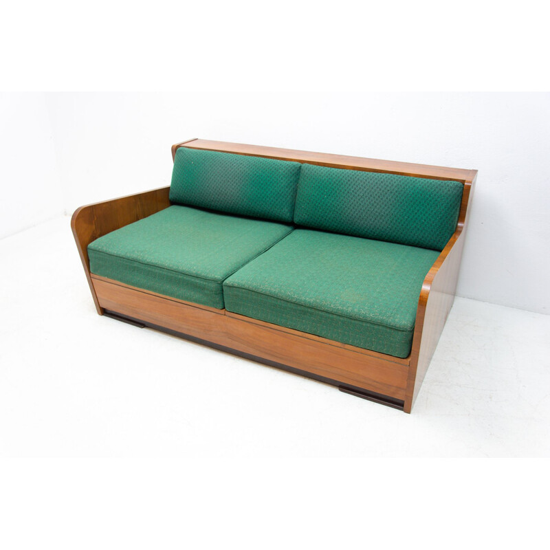 Mid century folding sofabed by Jindřich Halabala, 1950s