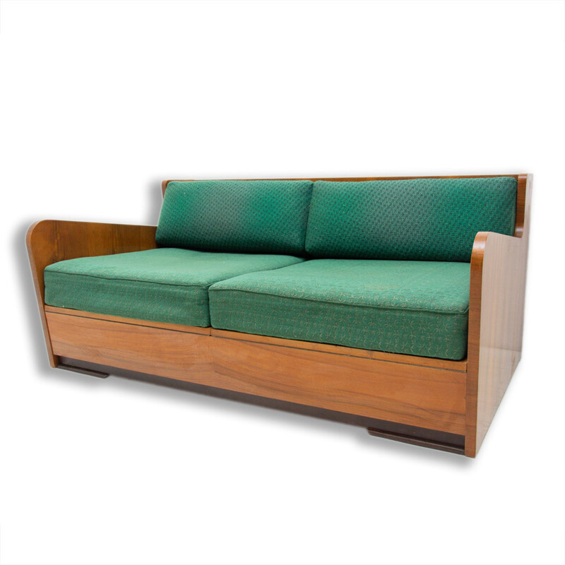 Mid century folding sofabed by Jindřich Halabala, 1950s