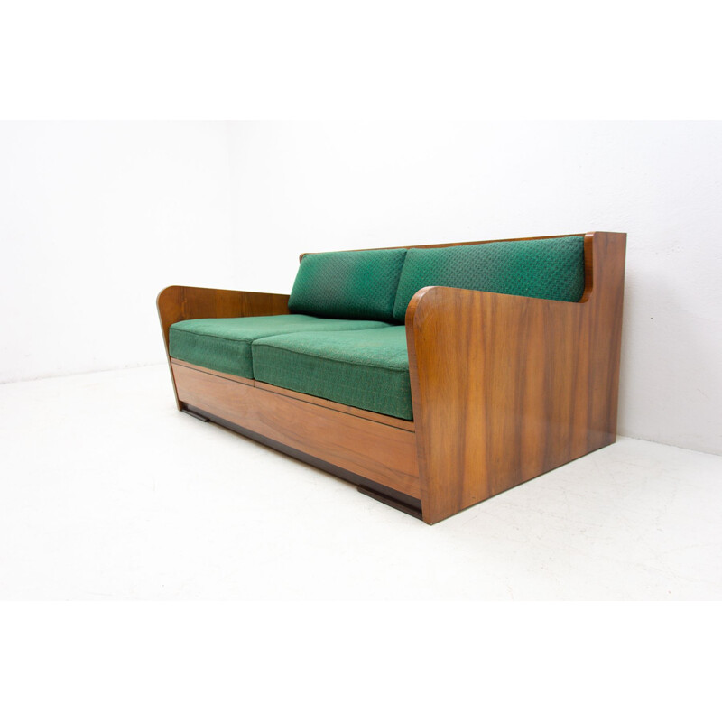 Mid century folding sofabed by Jindřich Halabala, 1950s