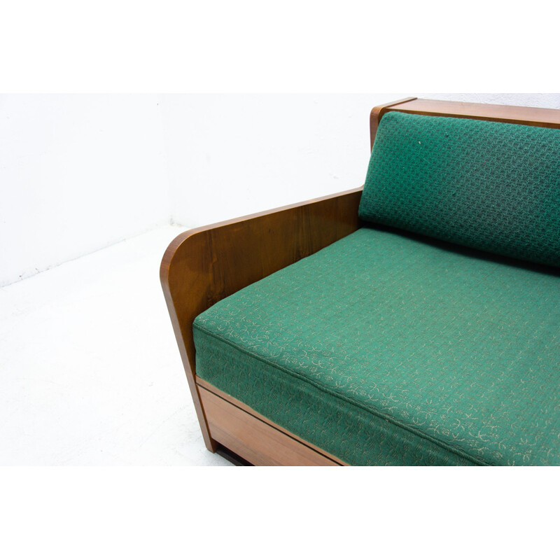 Mid century folding sofabed by Jindřich Halabala, 1950s