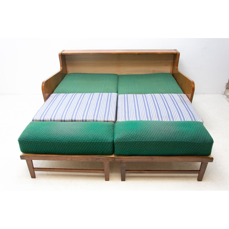 Sofá-cama dobrável Vintage por Jindřich Halabala, 1950