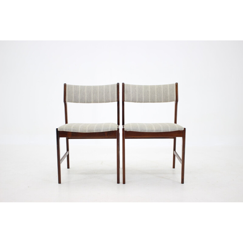 Ensemble de 6 chaises vintage en palissandre massif par Erich Buch, Danemark 1960