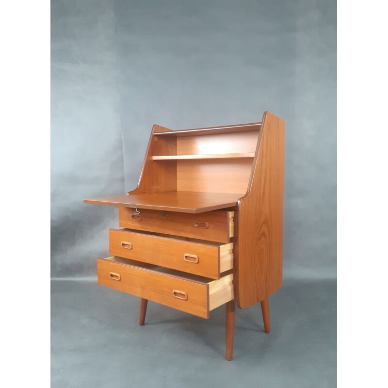 Norwegian vintage scandinavian teak desk, 1960s