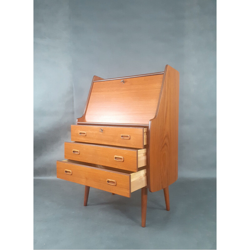 Norwegian vintage scandinavian teak desk, 1960s