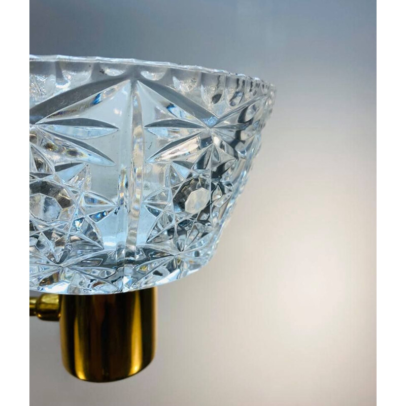 Vintage crystal chandelier by Carl Fagerlund, Sweden 1960