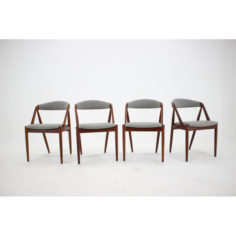 Ensemble de 4 chaises vintage en teck modèle 31 par Kai Kristiansen pour Shou Andersen, Danemark 1960