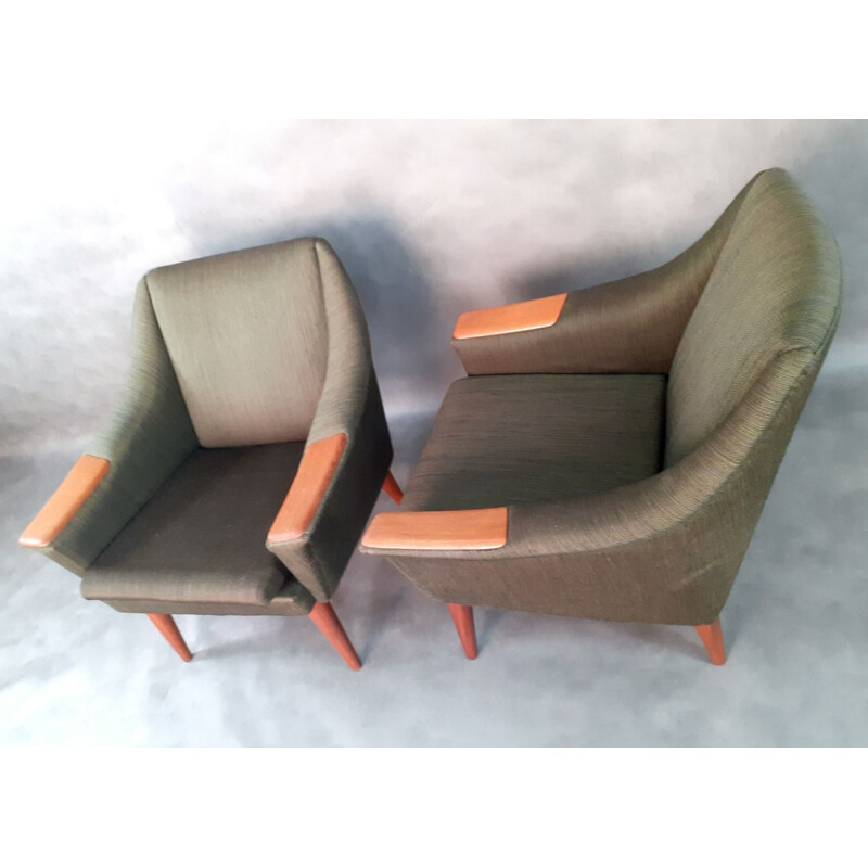 Set of vintage living room with sofa bed by IP Langlo, Norway 1960s