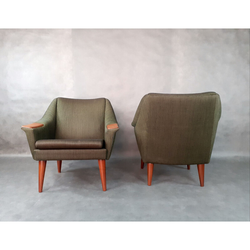 Set of vintage living room with sofa bed by IP Langlo, Norway 1960s