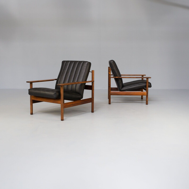 Paar Vintage-Lounge-Sessel Modell 1001 von Sven Ivar Dysthe für Dokka Mobler, 1960
