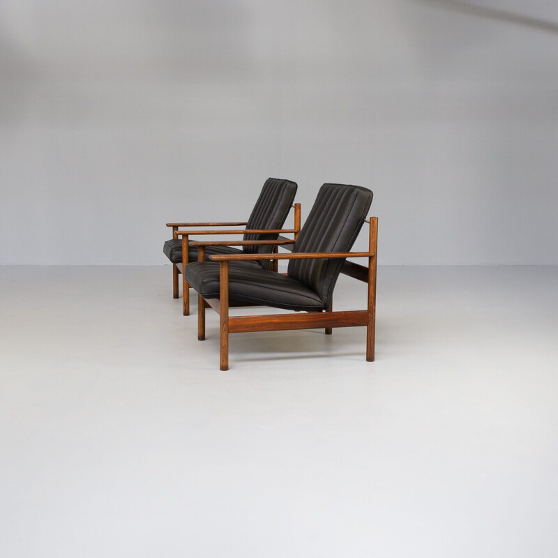 Paar vintage lounge stoelen model 1001 van Sven Ivar Dysthe voor Dokka Mobler, 1960