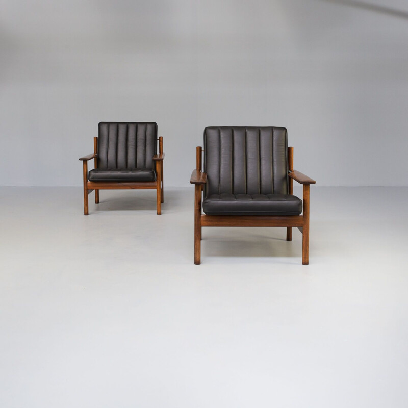 Paar vintage lounge stoelen model 1001 van Sven Ivar Dysthe voor Dokka Mobler, 1960
