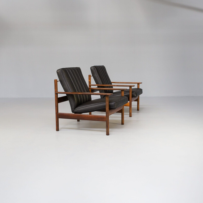 Paire de fauteuils lounge vintage modèle 1001 de Sven Ivar Dysthe pour Dokka Mobler, 1960