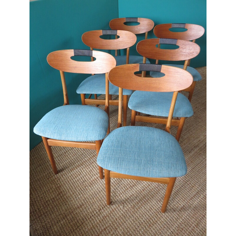 6 chaises Danoises en teck - années 60
