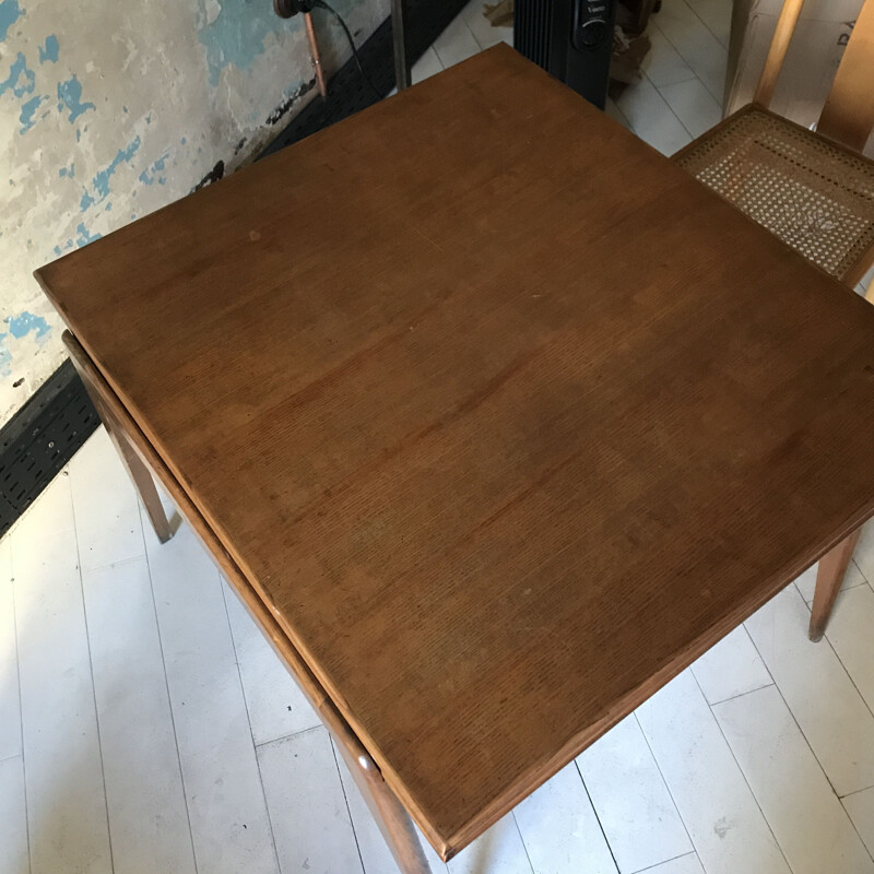 Vintage tafel met twee verlengstukken, 1950