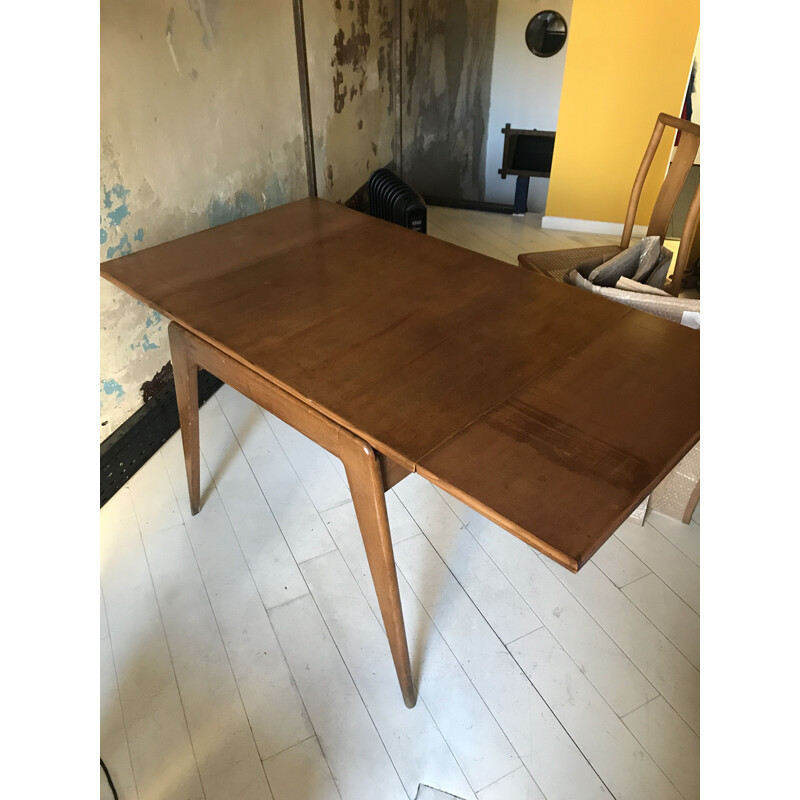 Vintage tafel met twee verlengstukken, 1950