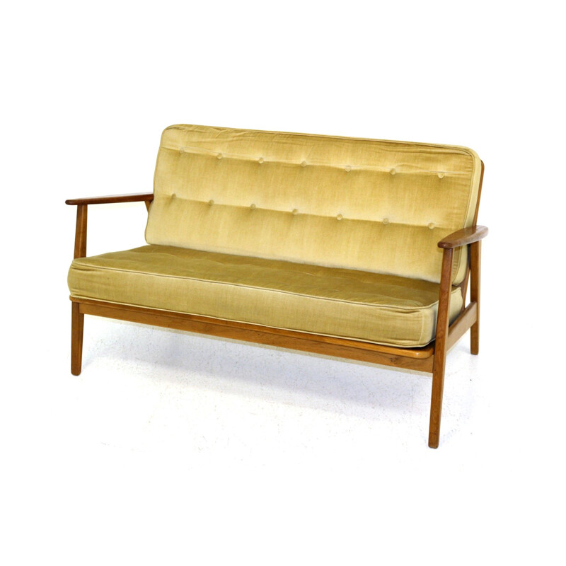 Vintage velvet sofa by Erik Wørtz for Möbel-IKÉA, Sweden 1960