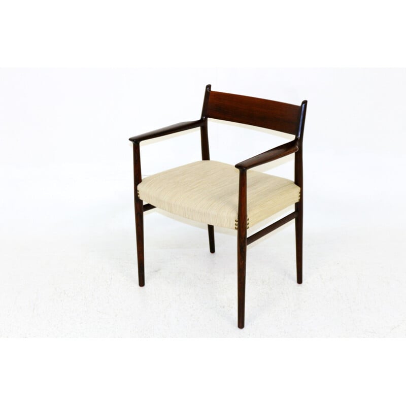 Vintage armchair in solid rosewood by Arne Vodder for Sibast