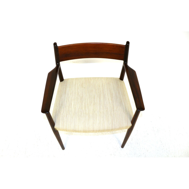 Vintage armchair in solid rosewood by Arne Vodder for Sibast