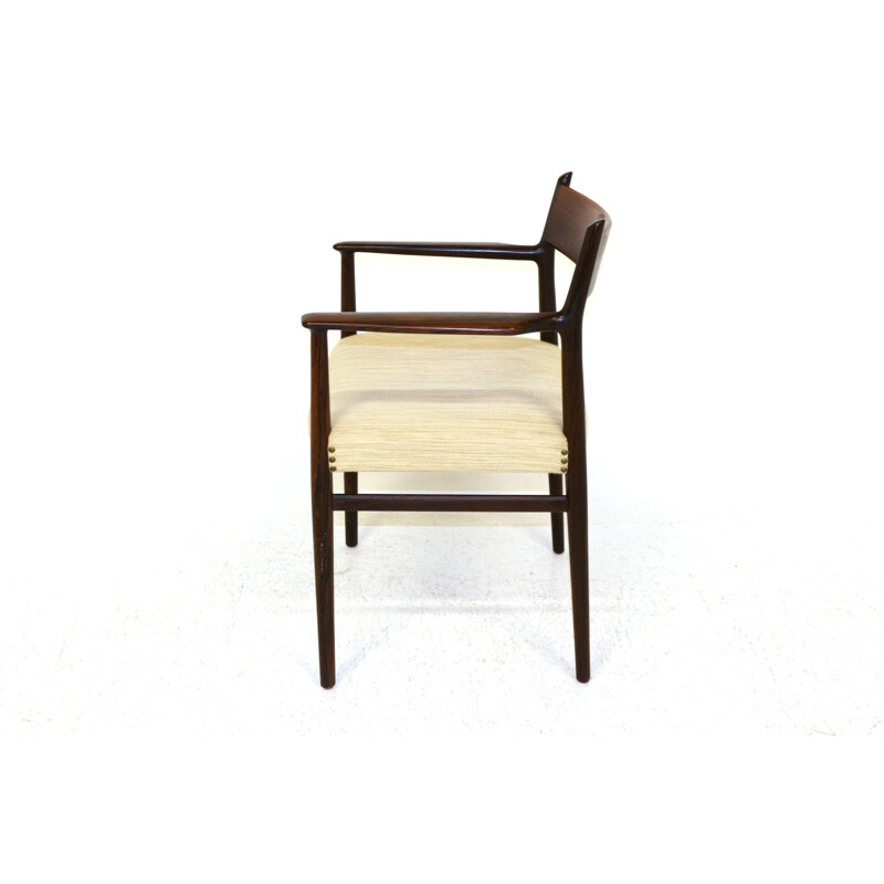 Vintage armchair in solid rosewood by Arne Vodder for Sibast