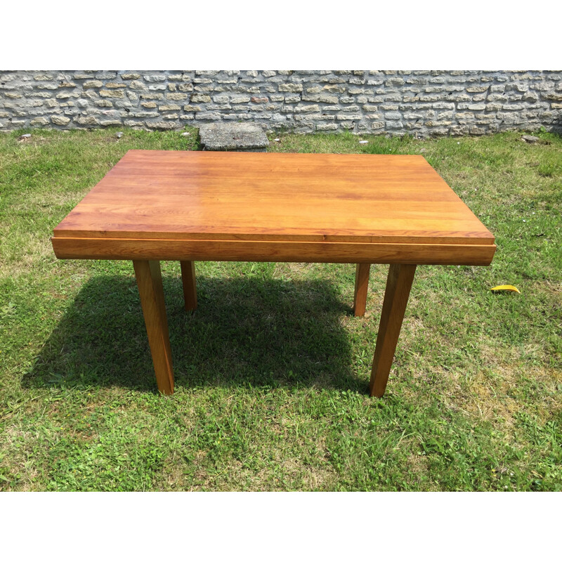 Table vintage en chêne par Rene Gabriel