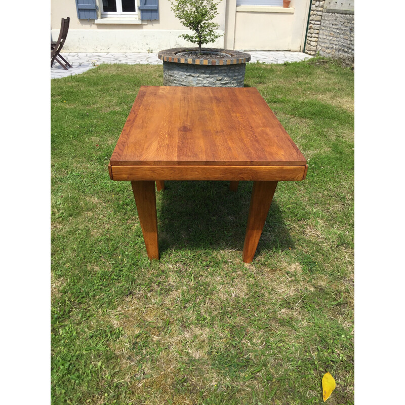Vintage oak table by Rene Gabriel