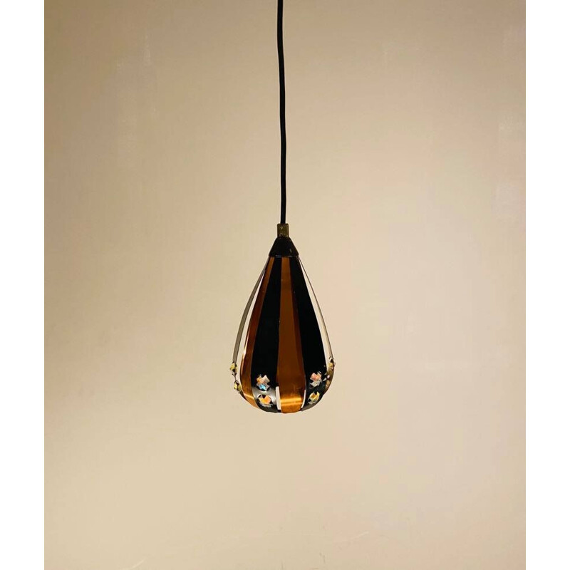 Vintage suspension lamp by Werner Schou for Coronell Elektro, Denmark 1964s