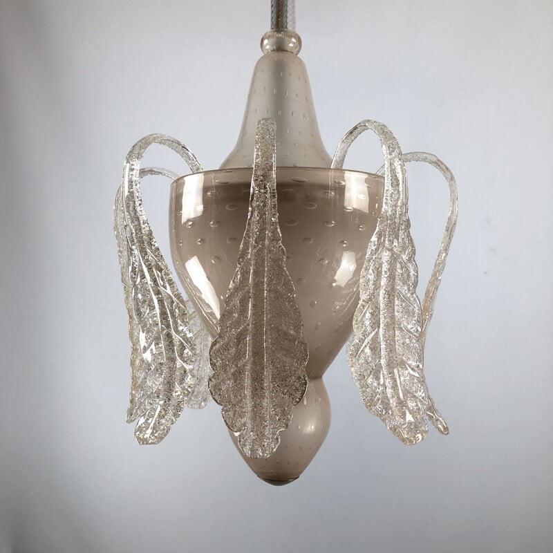 Mid-century pink chandelier by Tomaso Buzzi, Italy 1930s