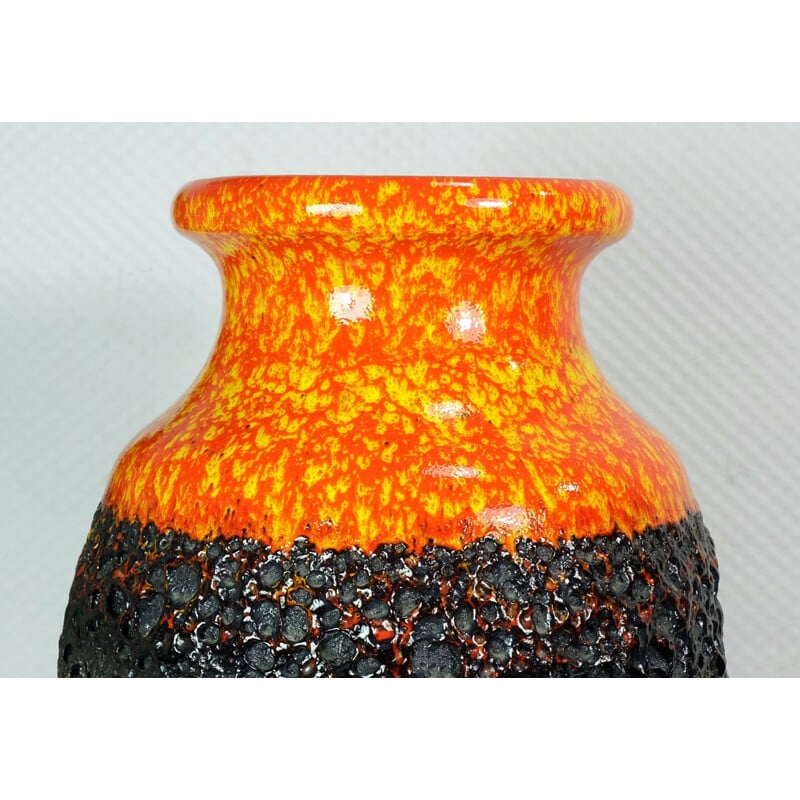 Jasba vase in Fat Lava ceramic - 1960s 