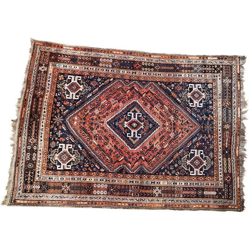 Vintage Persian hand-woven carpet