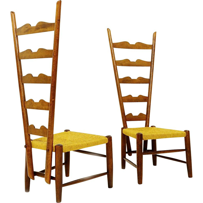 Ein Paar Vintage-Stühle von Gio Ponti für Casa E Giardino, Italien 1939