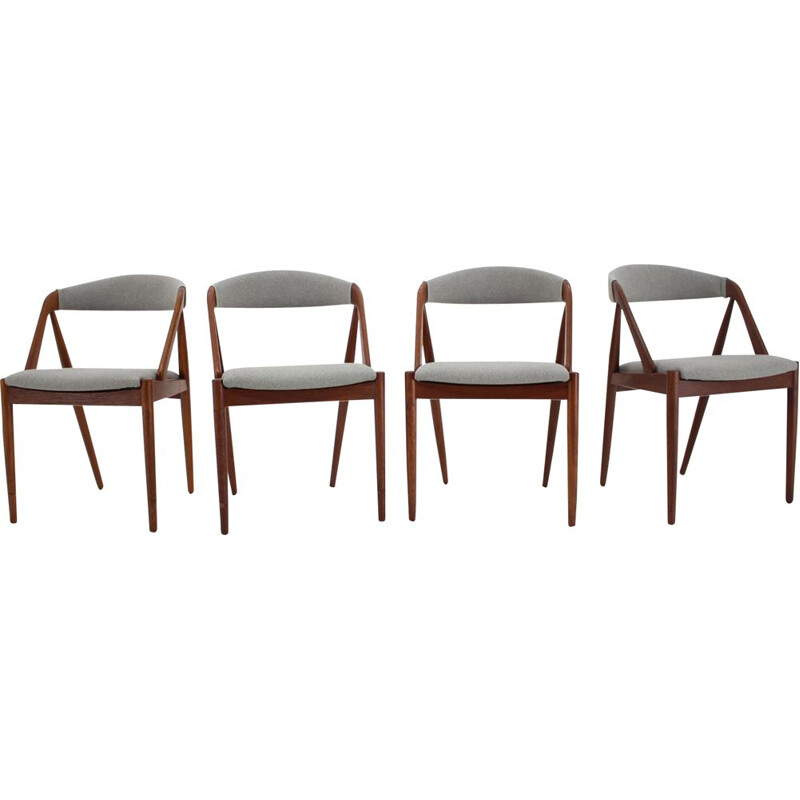 Set of 4 vintage teak dining chairs model 31 by Kai Kristiansen for Shou Andersen, Denmark 1960s
