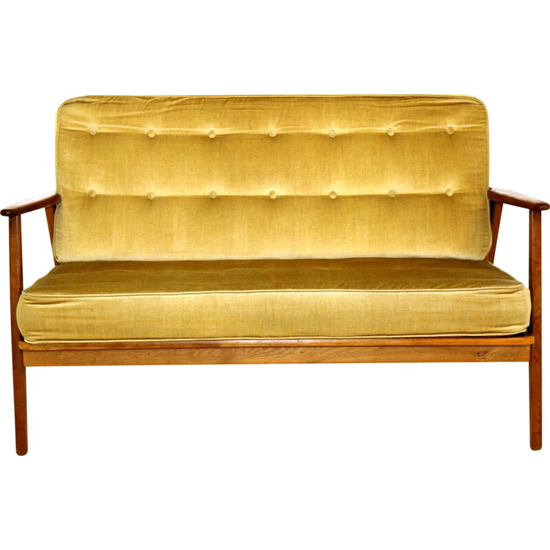 Vintage velvet sofa by Erik Wørtz for Möbel-IKÉA, Sweden 1960